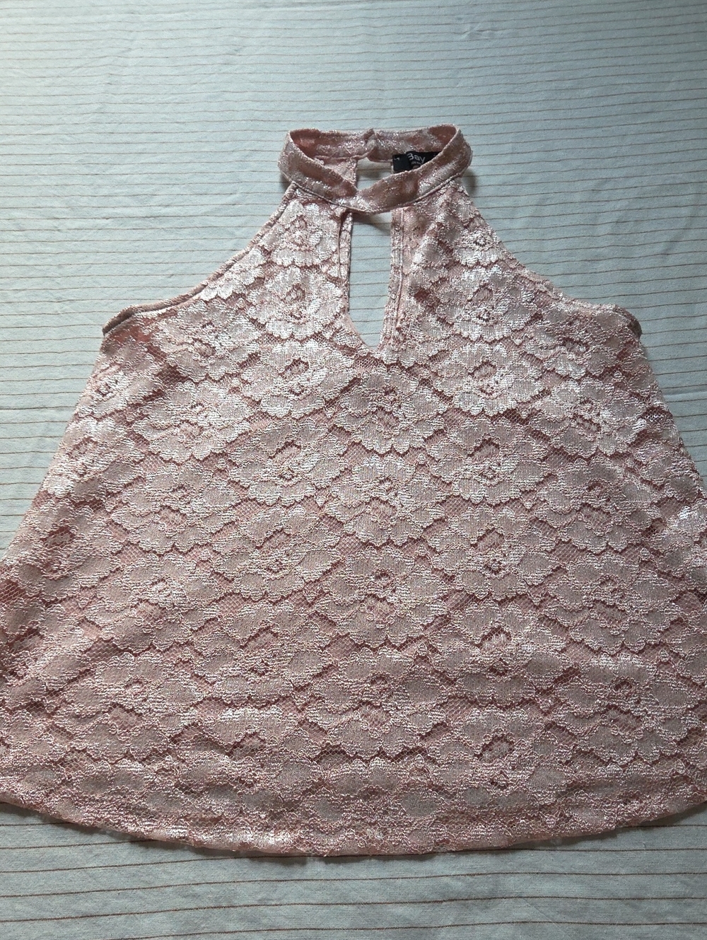 Bay Studio Blush Pink Lace Halter Camisole